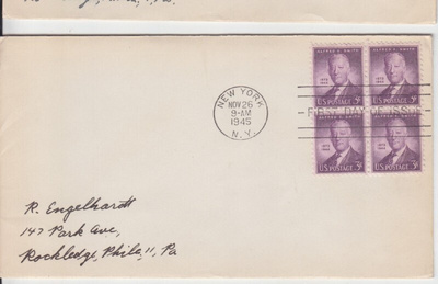 USA FDC 1945  nelilöllä