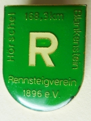 Pinssi neulamerkki Rennsteig polku 168km pitkä erä vaellus
