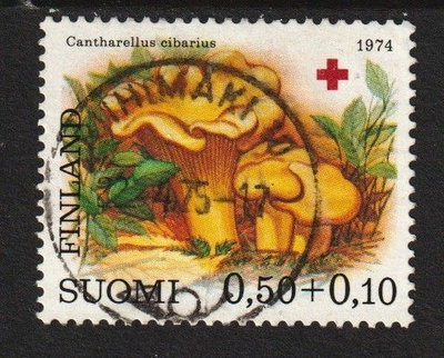 1974 PunaisenRistin 0,50mk+0,10mk loistoleimattuna