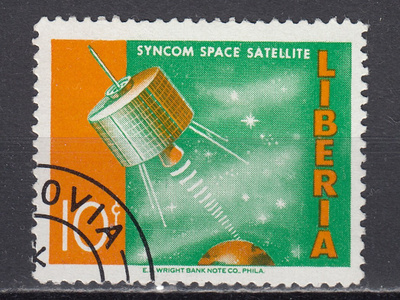Liberia 1964 Mi 619A Syncom avaruussateliitti
