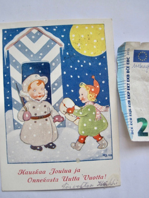 VANHA Postikortti Sotilas ym Sign HJ 1940 Kenttäposti