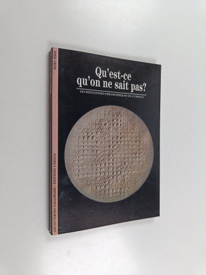 Unesco ym. : Qu'est-ce qu'on ne sait pas?