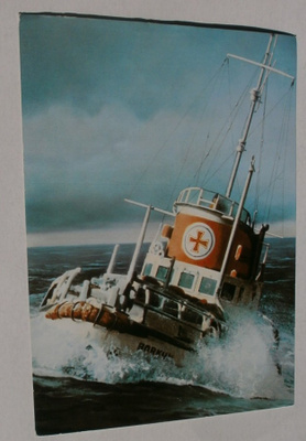 m/s Borkum, vanh. väripk, laivaleimat 7.5.1983