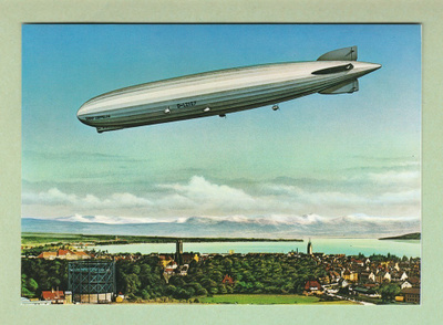 Postikortti: Zeppeliini LZ 127 "Graf Zeppelin"