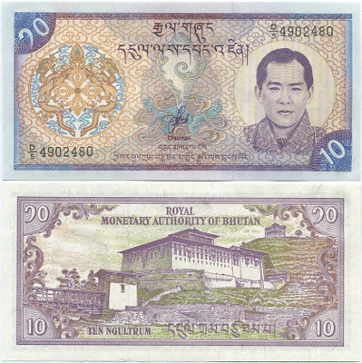 Bhutan 10 Ngultrum v.2000 (P-22) UNC