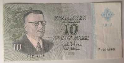 10 Markkaa 1963 Litt. A P1245951
