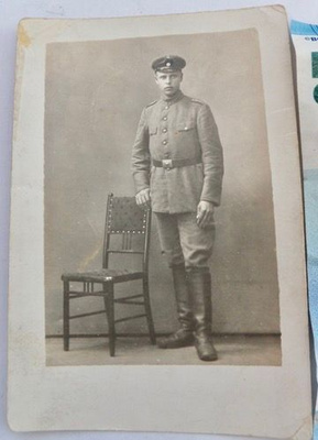 VANHA Valokuva Sotilas Varhainen Uniformu
