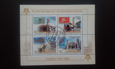KUUBA 2005 50th Anniversary Europa Stamps pienoisarkki o