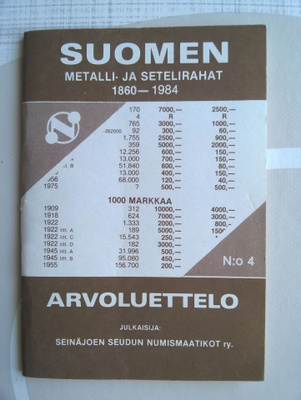 Suomen Metalli- Ja Setelirahat Arvoluettelo