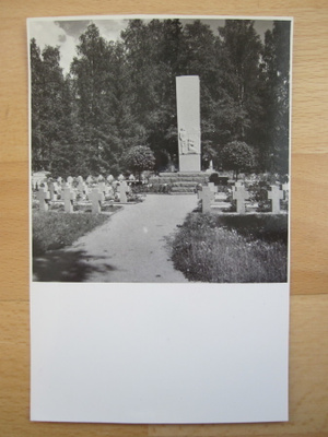 VANHA Valokuva Sankaripatsas Hausjärvi 1940-luku