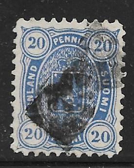 Nelilukuiset 1875 20p (LAPE 15 S) kuvioleima
