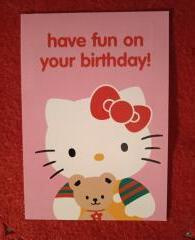 no 1 - HELLO KITTY - have fun on your birthday"