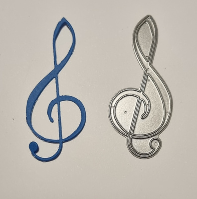 Memorybox stanssi  "TREBLE CLEF no 98354 /nuottiavain"