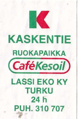 Turku, Kaskentie, Lassi Eko Ky , Cafe`Kesoil   2/7