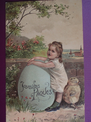 Lapsi ja tipu selät vastakkain WANHA 1908