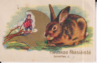 Hauskaa Pääsiäistä, toivottaa, Jänö - haitari soi e42