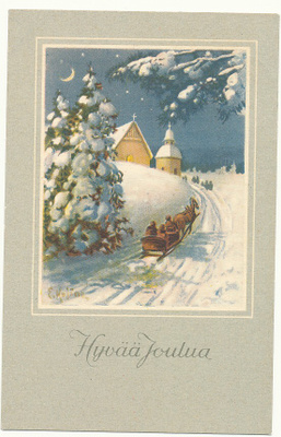 E KOJINE - Hevosreellä joulukirkkoon - kulk. 1948