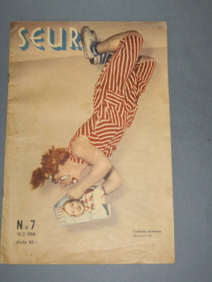 Seura - Lehti 19.2.1958 Kannessa pellehyppääjä Simo Salminen