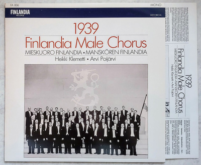 MIESKUORO FINLANDIA: 1939 – LP 1987 - Finlandia Male Chorus