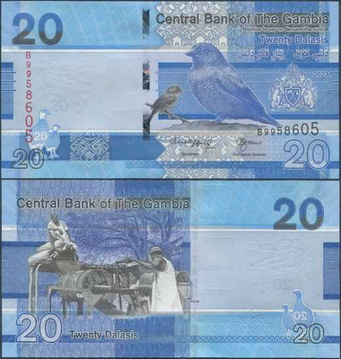 Gambia 20 Dalasis 2023 (P-39c) UNC