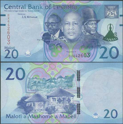 Lesotho 20 Maloti 2021 UNC P-27
