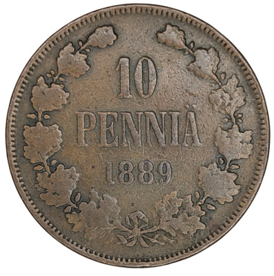 10 penniä 1889
