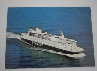gts Finnjet merellä,väripk, laivaleima + Helsinki-leima 1986