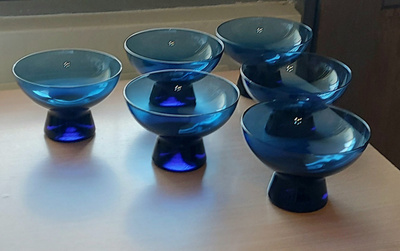 Iittala 2092 siniset annosmaljat 6 kpl