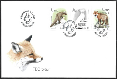 FDC Åland 2004  Petoeläimiä  LaPe ÅL 229-231
