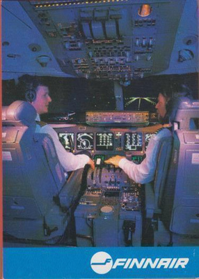 Lentokone MD11 Cockpit Finnair