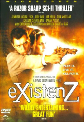 eXistenZ 1999 Cronenberg. JJ Leigh, J Law, W Dafoe, Ian Holm