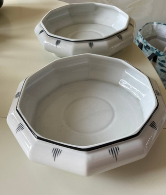 2 x Arabia Art deco kulho v. 1936, VIRHEETTÖMÄT !