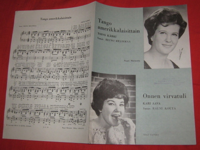 NUOTTIVIHKO - RAGNI MALMSTEN - Tango Amerikkalaisittain 1963