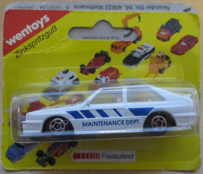 Audi Coupe GT 1.9 5E White-Blue 1983 Wentoys 1:64