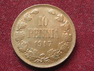 10 penniä 1917 II