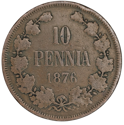 10 penniä 1876