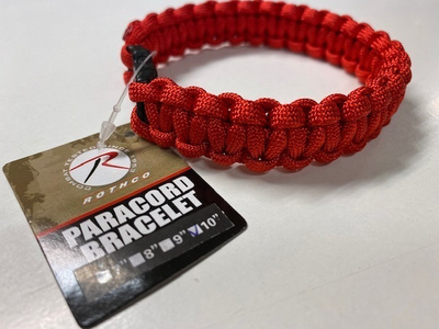 Paracord ranneke punainen 10"