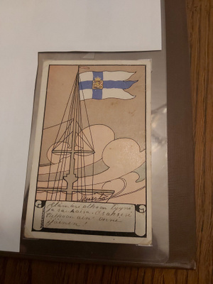 Lippu aiheinen vaakuna kortti