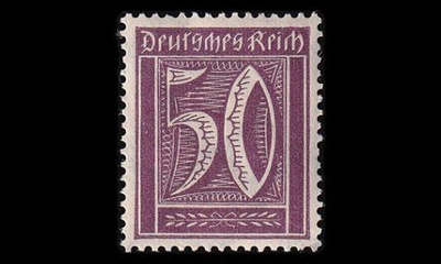 Reich 183 ** Käyttösarja 50 Pf Wz2 (1921)