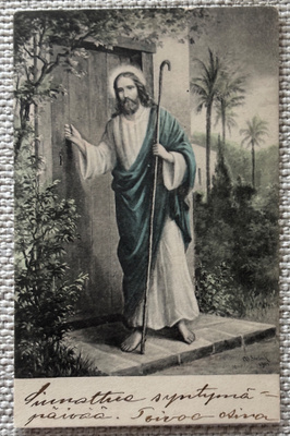 Jeesus koputtaa ovelle