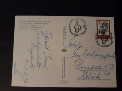 1967  Tre - Suomen laulujuhlat kulk kortilla 11.6.