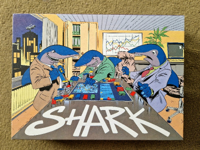 Shark vintage lautapeli Vuodelta 1987 uudenveroinen