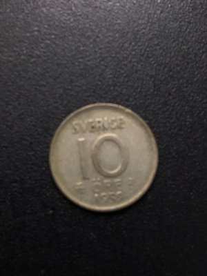 Ruotsi 10 öre hopea kolikko