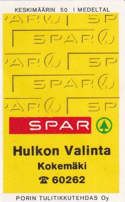 Kokemäki, Hulkon Valinta , SPAR   4/15