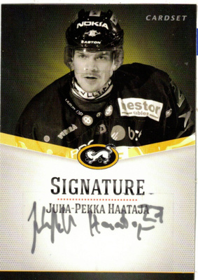 2012-13 Cardset JUHA-PEKKA HAATAJA Kärpät Signature nimmarI