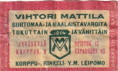 Jyväskylä. Vihtori Mattila , VM 1914   b565