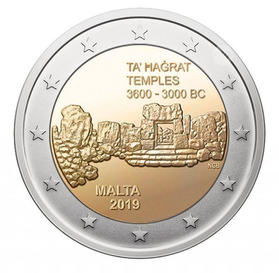 ** MALTA 2€ 2019 Ta' Hagrat pillerissä **