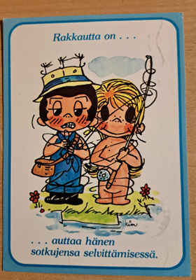 Kim: rakkautta on...auttaa hänen...kulkenut 1983