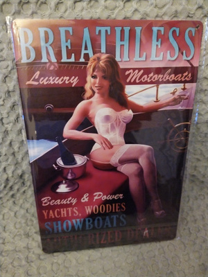 PELTIKYLTTI BREATHLESS LUXURY MOTORBOATS 20X30CM *UUSI!*