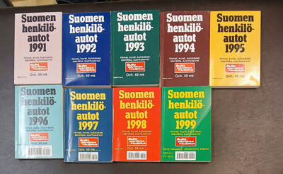 Suomenhenkilöautot 1991-1999 9kpl